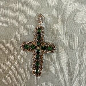 Vintage Green Gemstone Coss